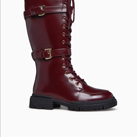 Women’s Lace-Up Flat Boots Sz 6 - Picture 2 of 6